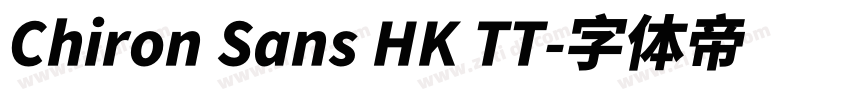 Chiron Sans HK TT字体转换